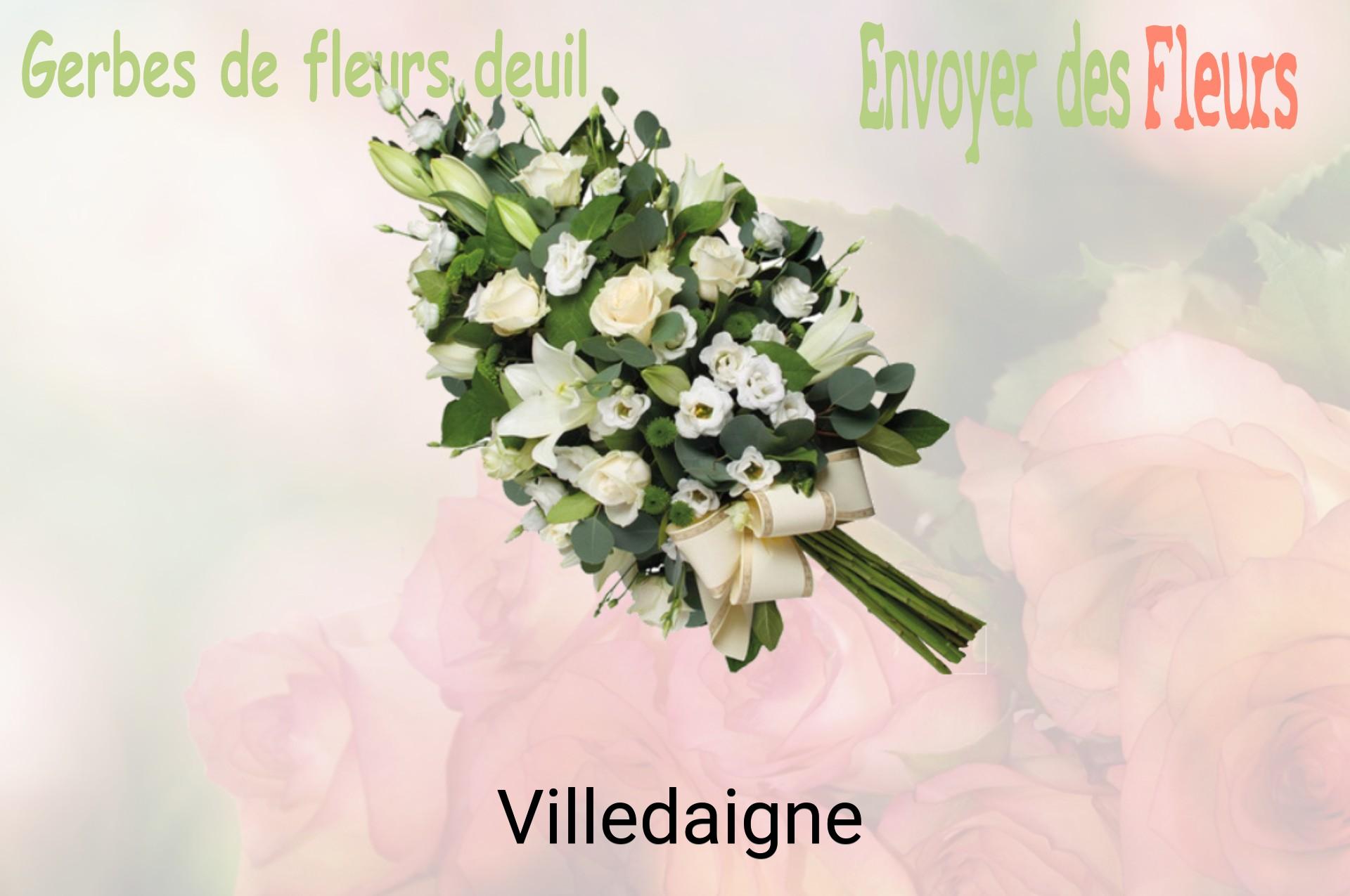 Gerbe de fleurs de deuil livrée à Villedaigne